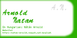 arnold natan business card
