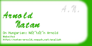 arnold natan business card